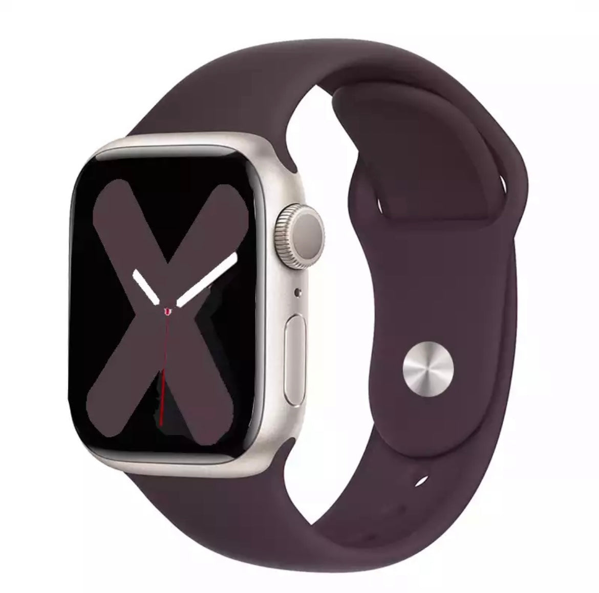 Silicon Strap Watch 38mm-40mm-41mm, Dark Cherry