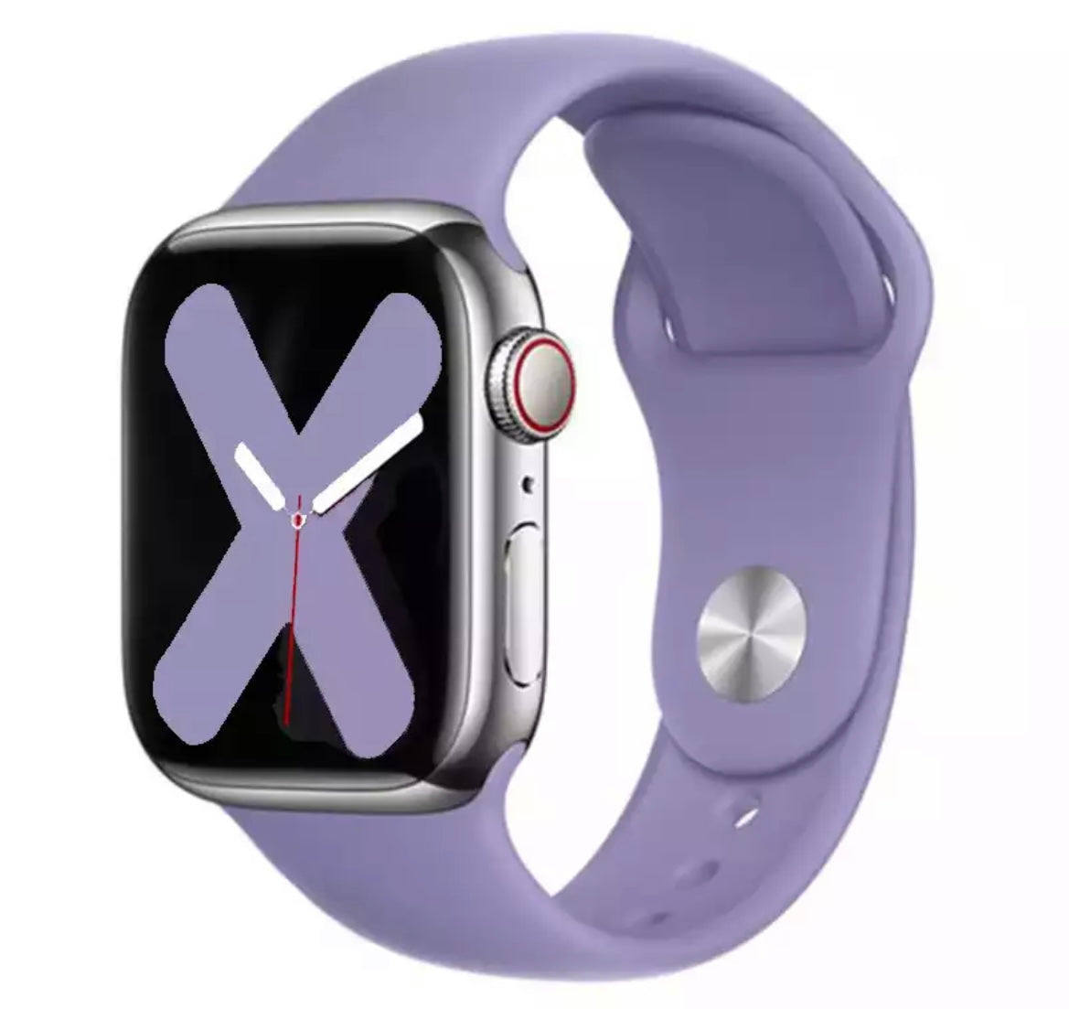 Silicon Strap Watch 42mm-44mm-45mm-49mm, English Lavender