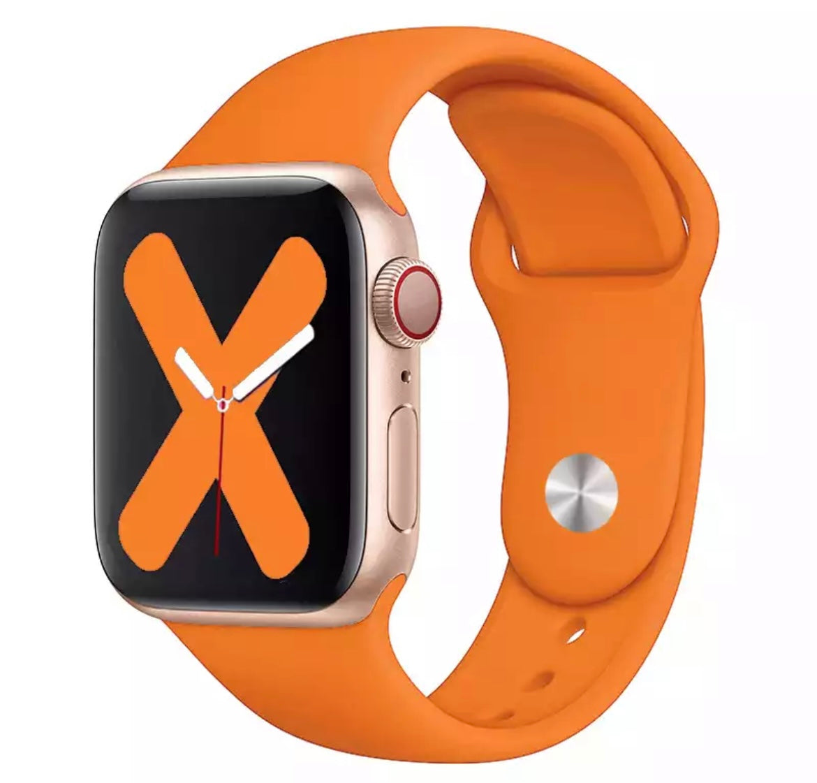 Silicon Strap Watch 42mm-44mm-45mm-49mm, Orange