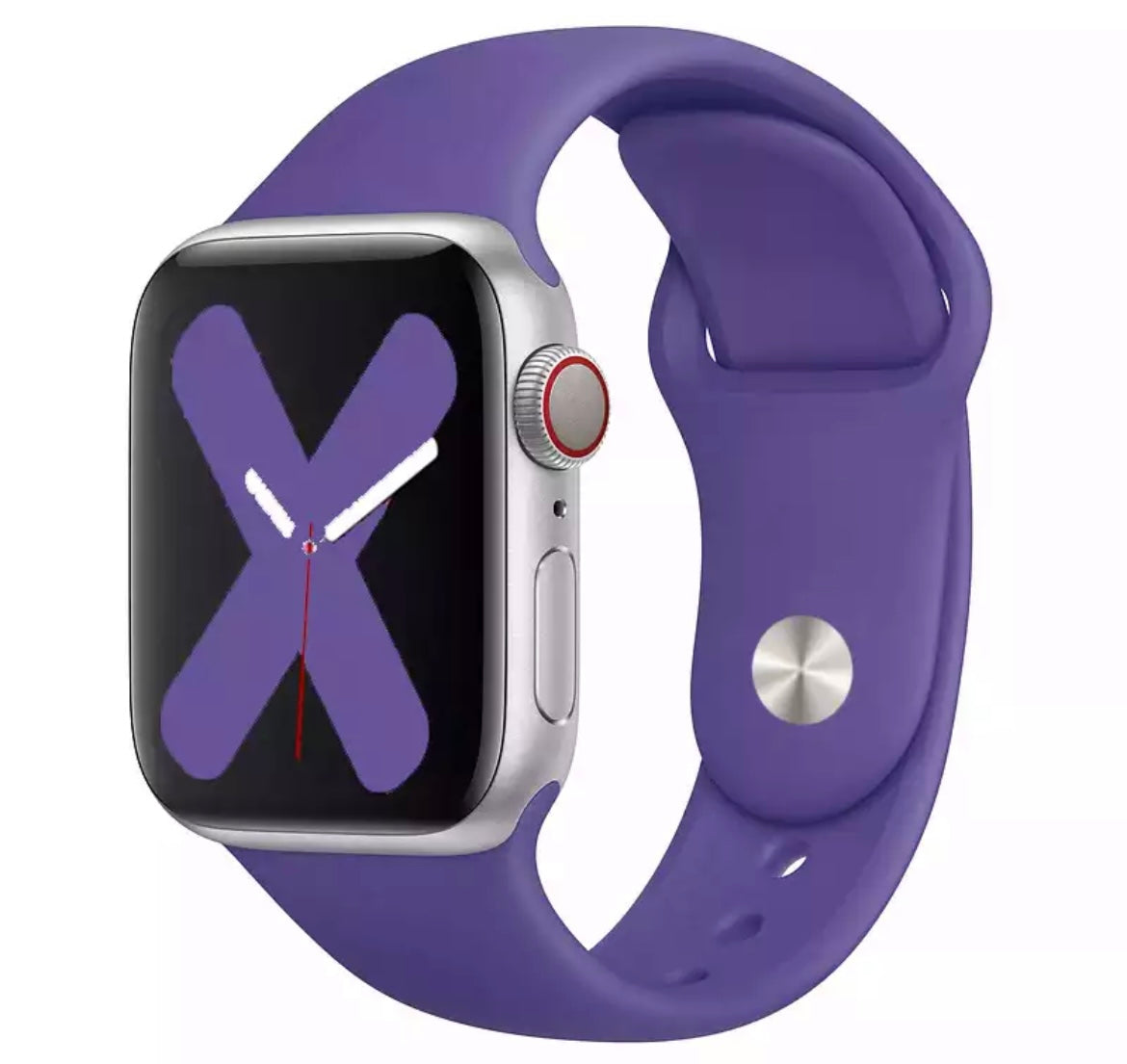 Silicon Strap Watch 42mm-44mm-45mm-49mm, Purple