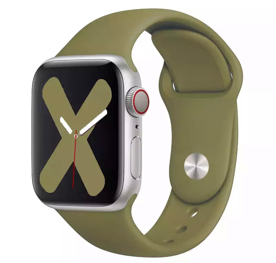 Silicon Strap Watch 42mm-44mm-45mm-49mm, Dark Olive