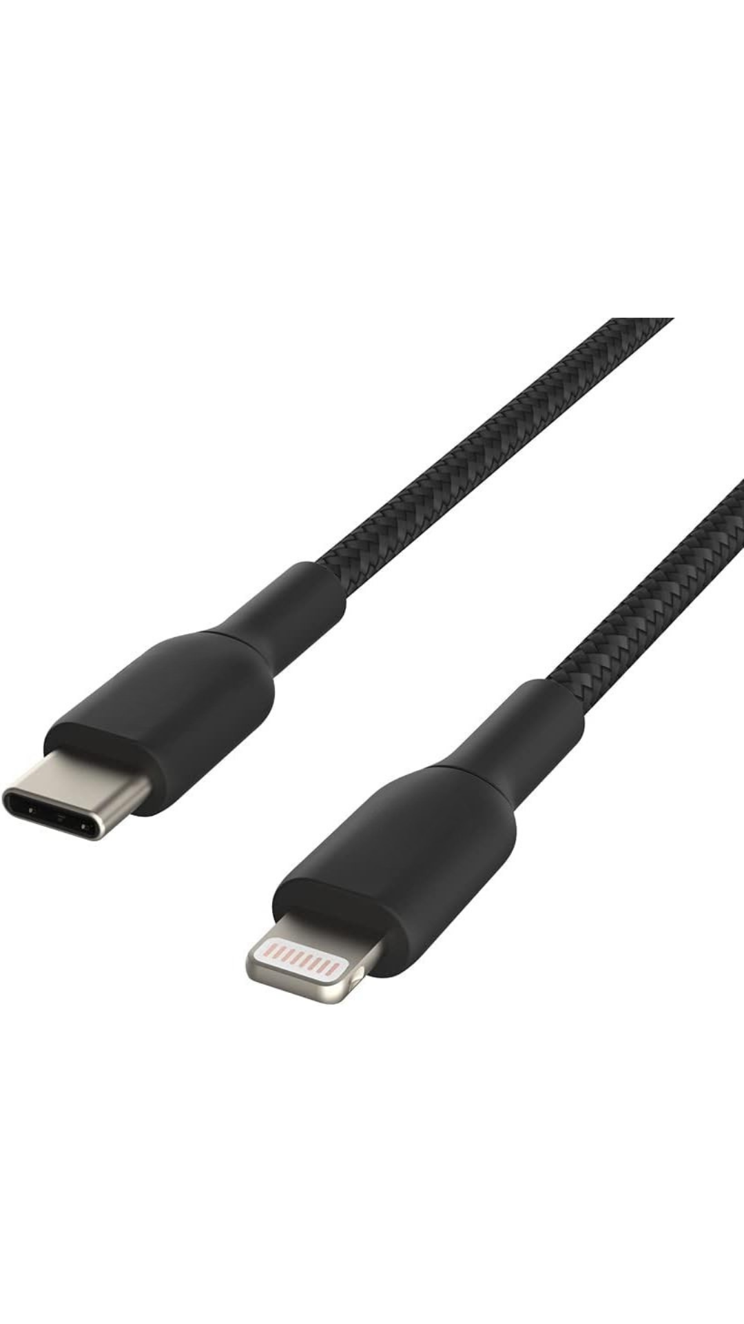 Mous Cavo Di Ricarica USB-A A Lightning - Nylon Intrecciato - Nero - Certificato IPhone, Ricarica Veloce - 3