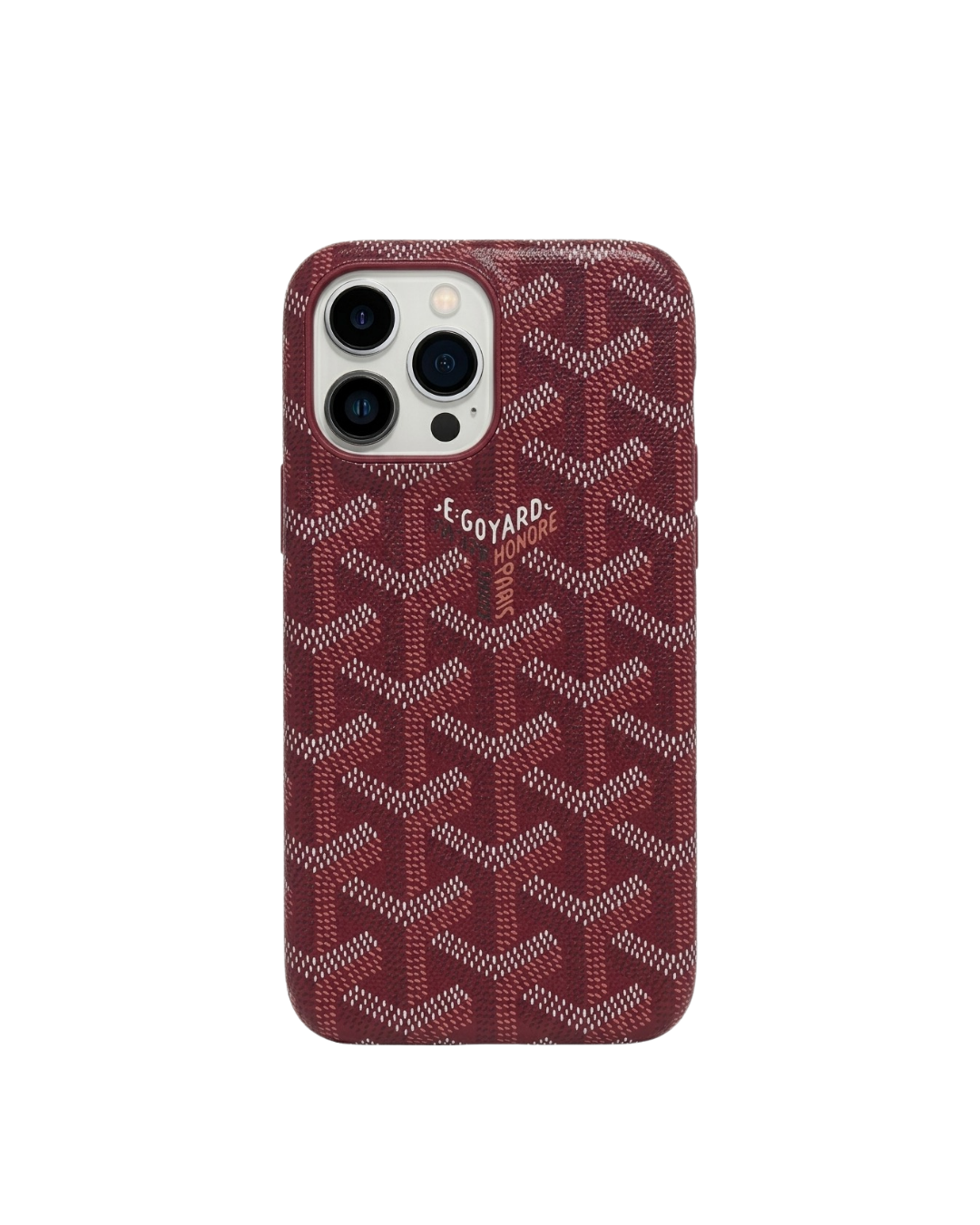 Cover iPhone Chevron Monogram –🍷 Burgundy Rose