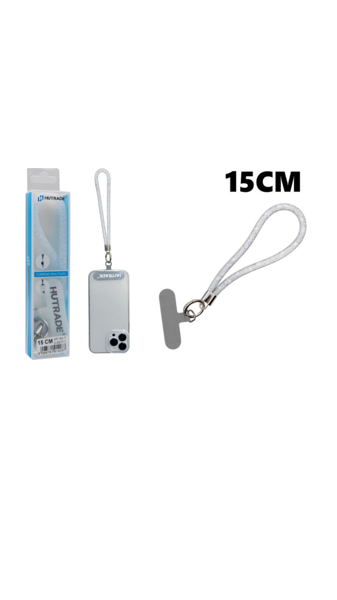 Laccetto Glitter Bianco Universale per Cover