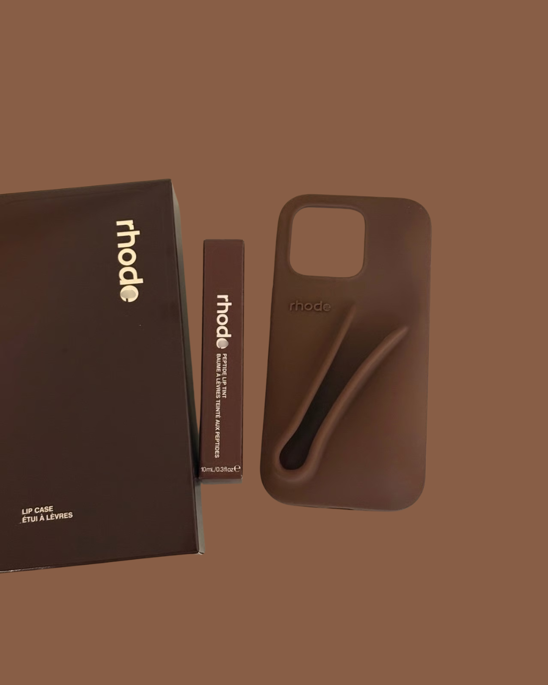 Cover Glossy – Custodia iPhone con  Lip Balm Espresso