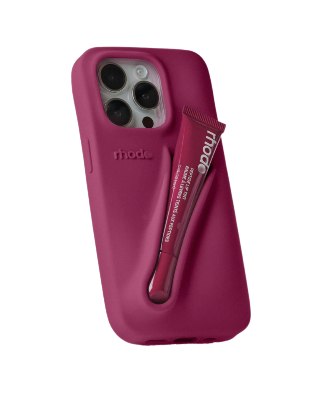 Cover Glossy – Custodia iPhone con Porta Lip Balm Raspberry