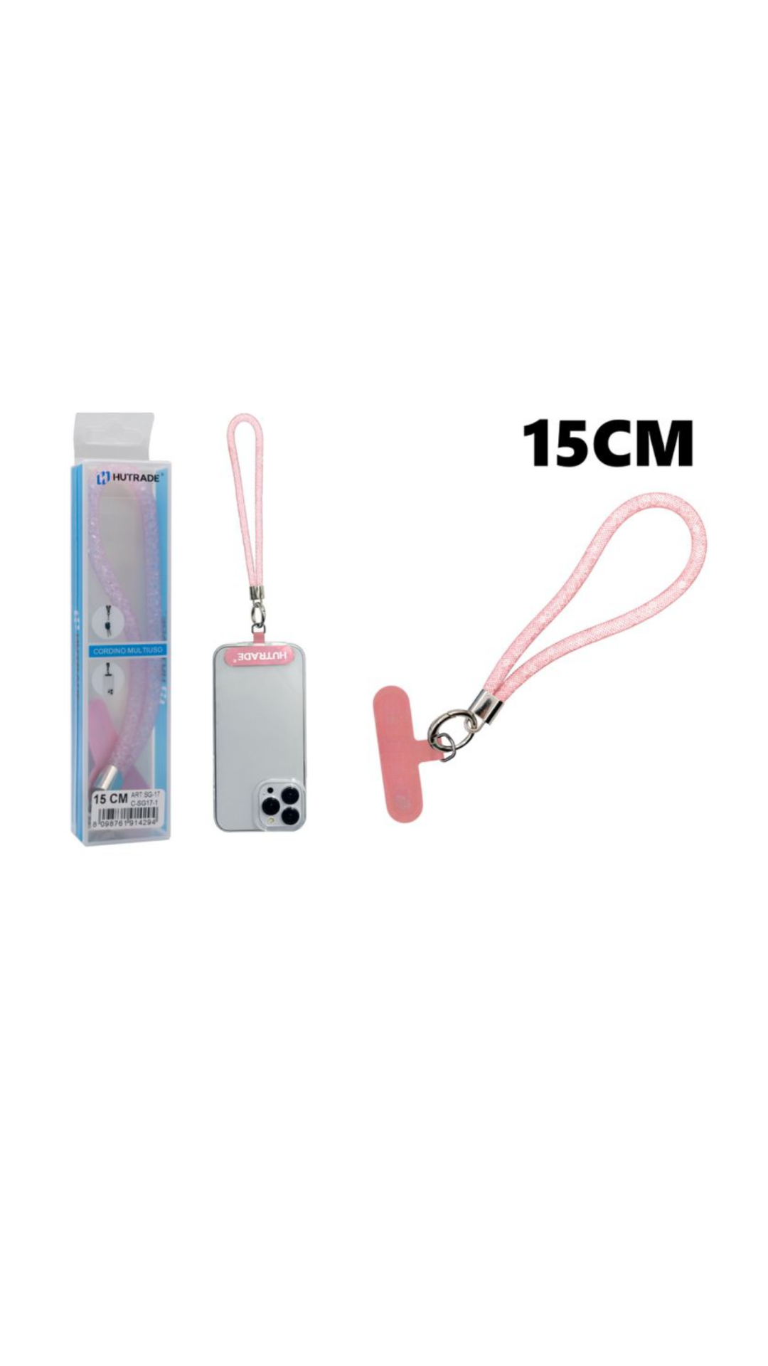 Laccetto Glitter Rosa Cipria – Universale per Cover