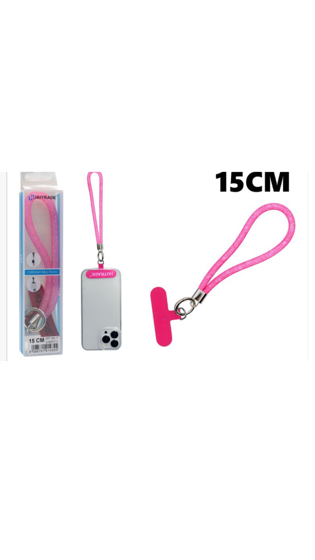 Laccetto Glitter Rosa Barbie Universale per Cover