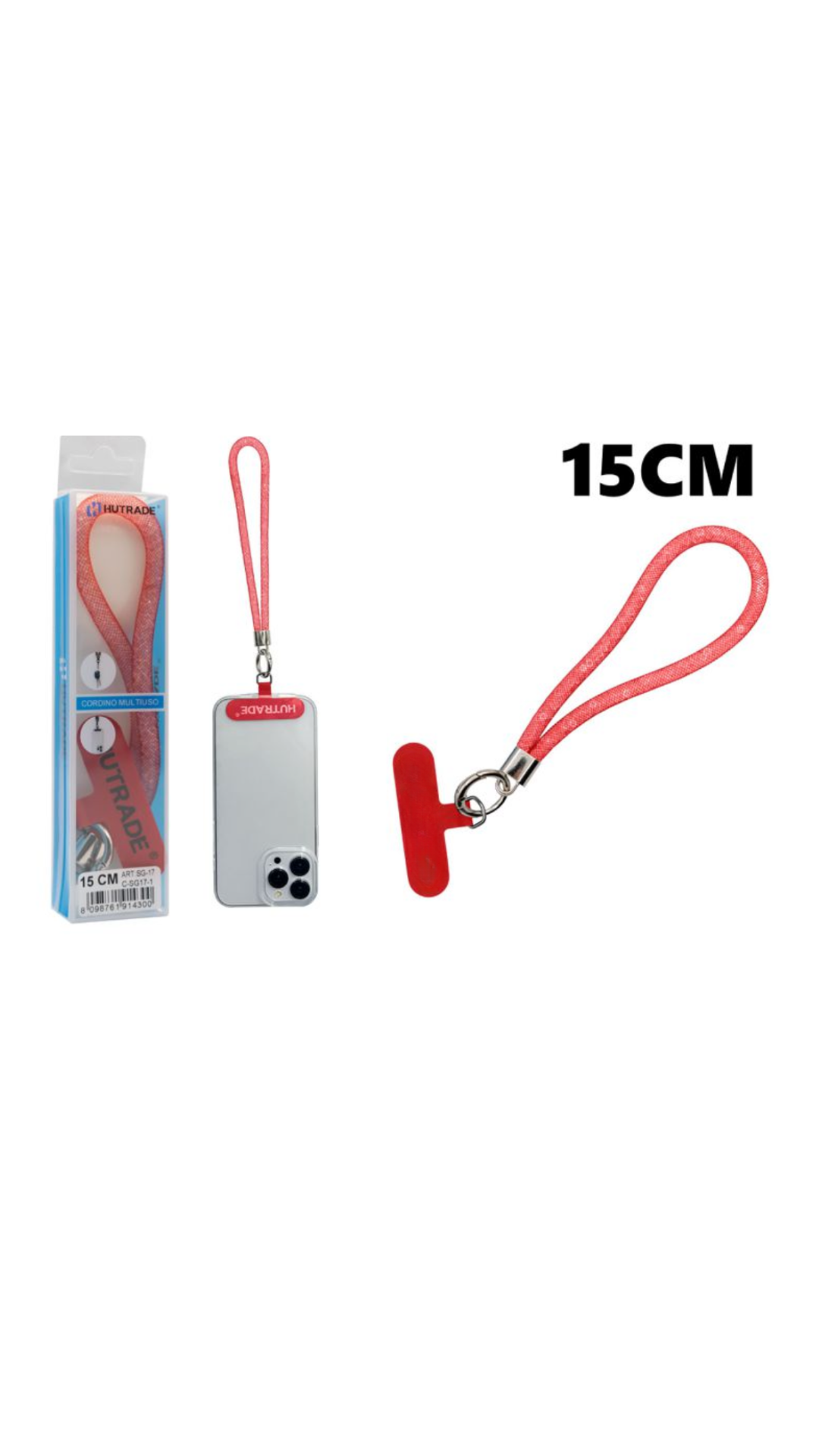 Laccetto Glitter Rosso Universale per Cover