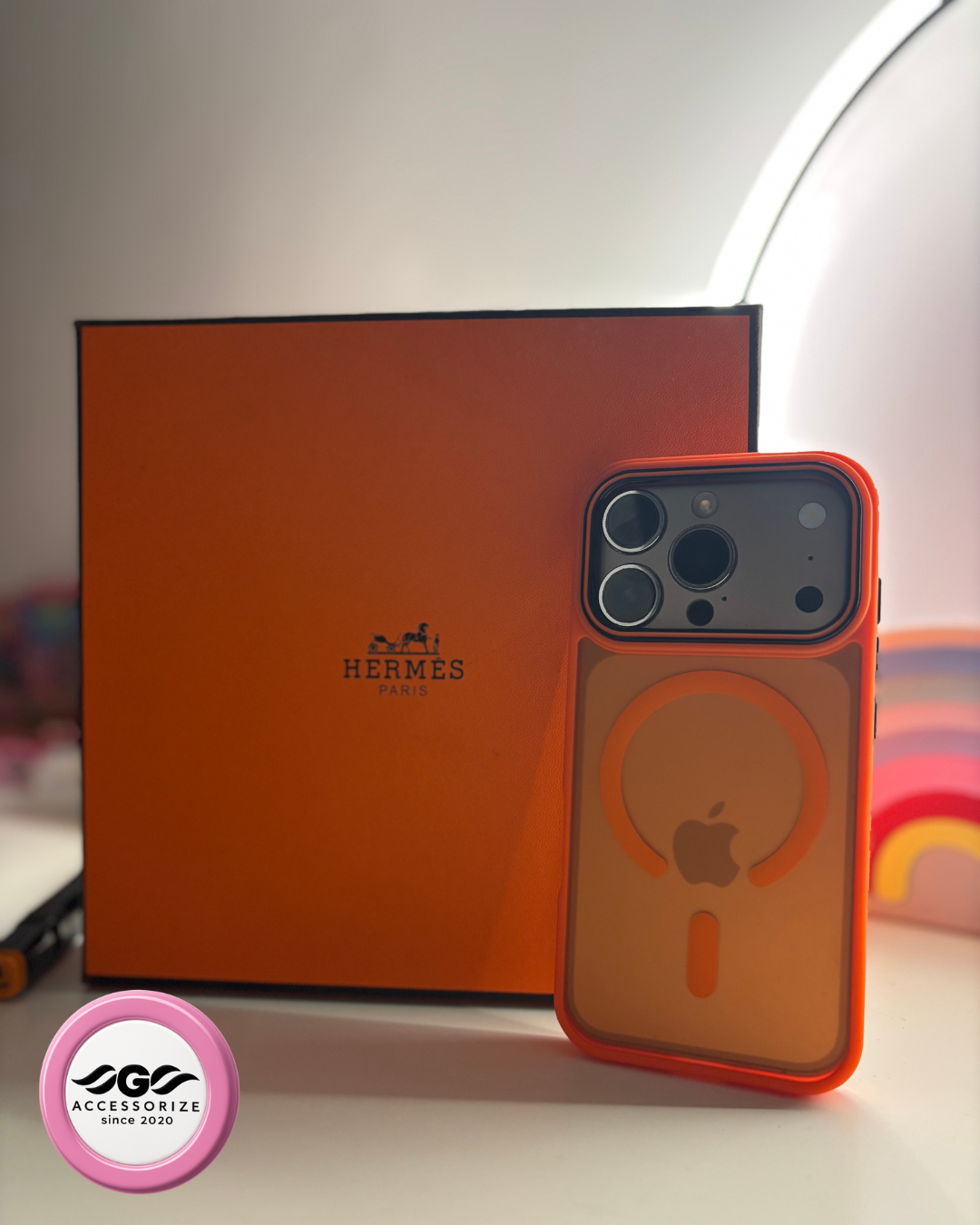 Cover MagSafe Arancio per iPhone 17 Pro Max – Ultra Protettiva Premium
